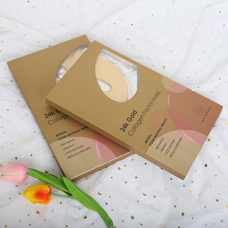 Skincare 24K Gold Collagen Lift Hydrogel Moisturizing Facial Gel Hydrogel Jelly Sheet Face Mask for Women - 6